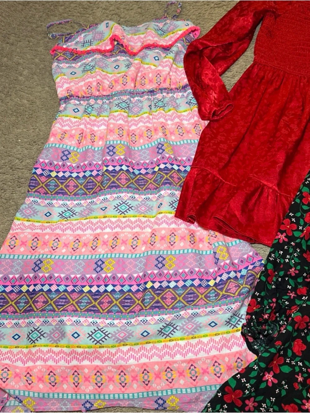 Girls Lot Of 4 Dresses Summer Holiday Size 7/8 Cat And Jack Children’s Place